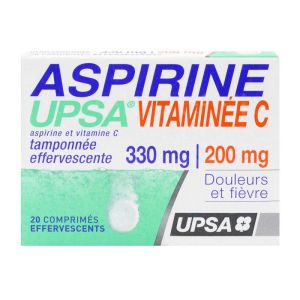 Aspirine vitaminée C 200mg 20 comprimés effervescents