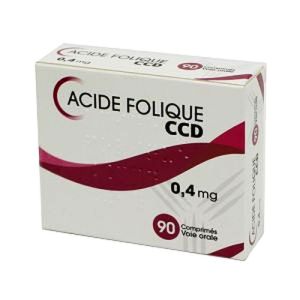 Acide Folique Ccd 0,4mg Cpr 90