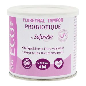 Florgynal avec probiotiques - normal 22 tampons sans applicateur