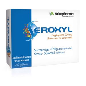Seroxyl - Surmenage & Fatigue Valériane, Vitamine B6 - 60 gélules