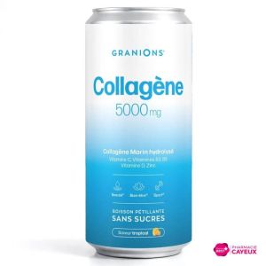 Collagène 5000 mg boisson pétillante saveur tropicale 330 ml