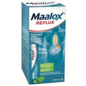 Maalox reflux suspension buvable 12 sachets