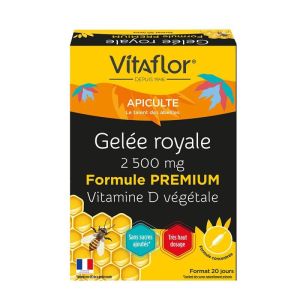 Gelée Royale 2500mg Vitamine D Végétale - 20 ampoules