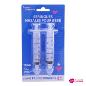 Seringues nasales bébé dès 4 mois 2 x 10 ml