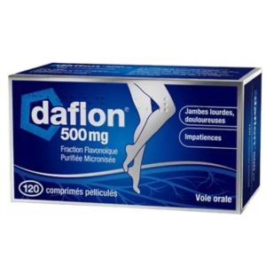Daflon 500mg 120 comprimés veinotoniques