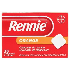 Rennie orange 36 comprimés à croquer