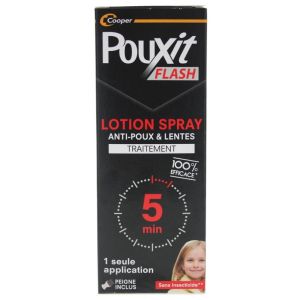 Flash Traitement Anti-Poux et Lentes Spray 150mL + 1 Peigne