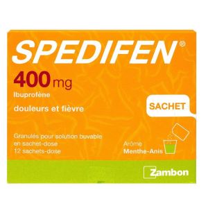 Spedifen 400mg 12 sachets-dose menthe-anis