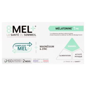 Mélatonine 1 mg 60 Comprimés Bi-Couches