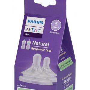 Avent Tétine Débit 5 x2 Natural 6 Mois et +