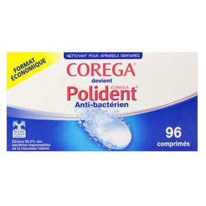 Corega nettoyant anti-bactérien 96 comprimés