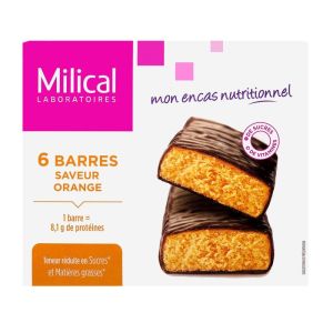 Barres minceur saveur orange x6