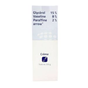Glycérol/Vaseline/Paraffine 15 %/8 %/2 % crème 250 g