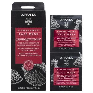 Express Beauty Masque Visage Éclat et Vitalité à la Grenade 2 x 8 ml
