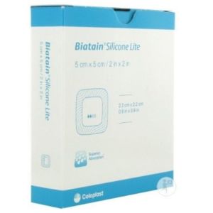 Biatain Silicone Lite 5cmx5cm Boîte de 5 pansements