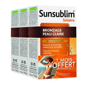 Sunsublim bronzage peau claire 3x28 capsules