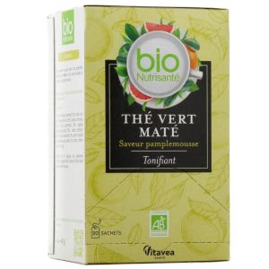 Nutrisanté Thé Vert Maté Tonifiant Bio