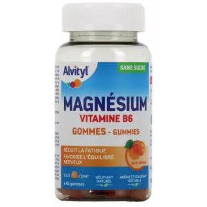 Magnésium Vitamine B6 Goût abricot x45 gommes