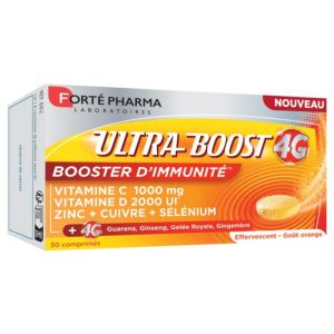 Ultra Boost 4G Booster d'Immunité 30 Comprimés Effervescents