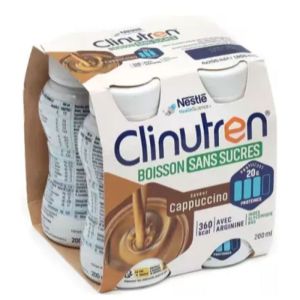 Clinutren Boisson Cappuccino sans sucres 4x200 ml