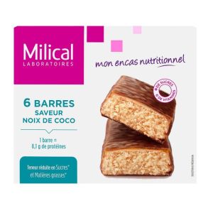 6 barres minceur saveur coco