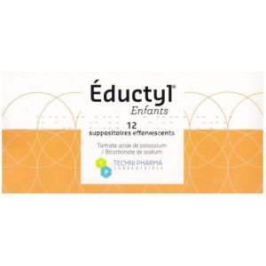 Eductyl Enfants 12 suppositoires effervescents