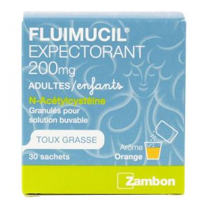 Fluimucil expectorant 200mg adultes & enfants 30 sachets