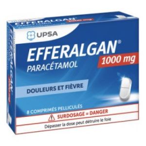 Efferalgan 1g - 8 comprimés pelliculés