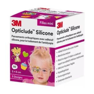 Opticlude Silicone 5 x 6cm 50 pansements Fille Mini