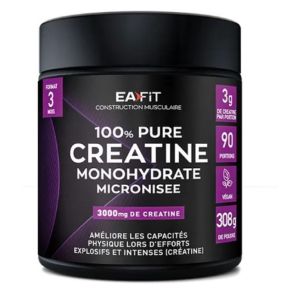 Construction musculaire Pure Créatine Monohydrate Micronisée Poudre 300g