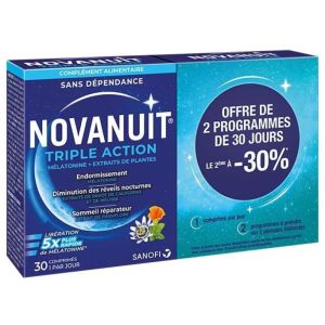Novanuit Triple Action lot de 2x30 comprimés