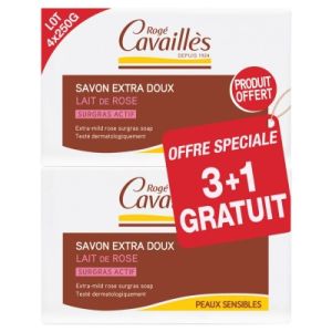 Savon surgras lait de rose 4x250g