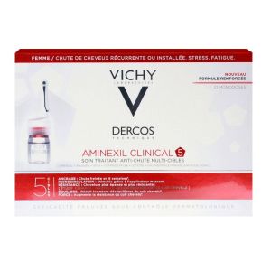 Dercos 21 monodoses Aminexil Clinical 5 femme