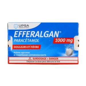 Efferalgan 1g 8 comprimés agrumes