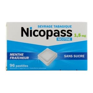 1,5 mg Menthe Fraîcheur Sans Sucre - 96 Pastilles à sucer