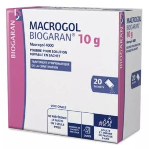 Macrogol 4000 poudre pour solution buvable 10g 20 sachets