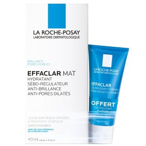 Effaclar Mat - 40 ml + Gel moussant - 50 ml OFFERT