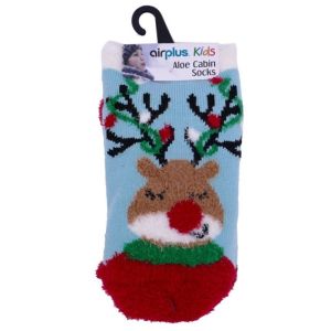Aloe Cabin Kids Chaussettes hydratantes Renne - taille 26-31