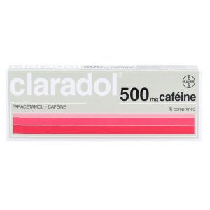 Claradol 500mg caféine 16 comprimés