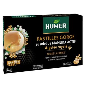 Pastilles Gorge au Miel de Manuka Actif Gelée royale 16 pastilles