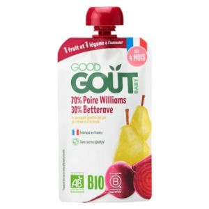 Poire Williams Betterave dès 4 Mois Bio 120 g