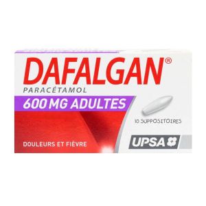 Dafalgan 600 mg adultes 10 suppositoires