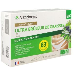 Arkofluides Ultra Brûleur de graisses bio - 30 ampoules