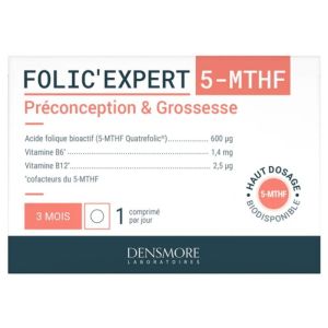 Folic'Expert 5-MTHF Préconception & Grossesse 90 Comprimés