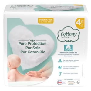 28 couches coton bio taille 4 (7-18kg)