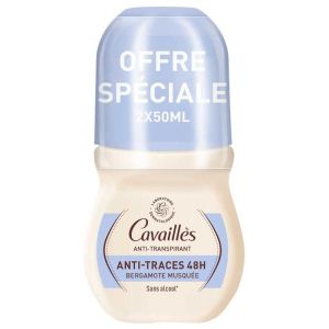 Anti-Transpirant Anti-Traces 48H Roll-On Lot de 2 x 50 ml