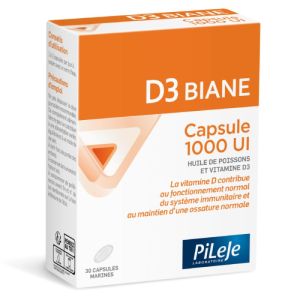 D3 Biane Capsule 1000 UI - Vitamine D - 30 capsules 30 capsules marines