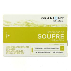 Granions de soufre 30 ampoules