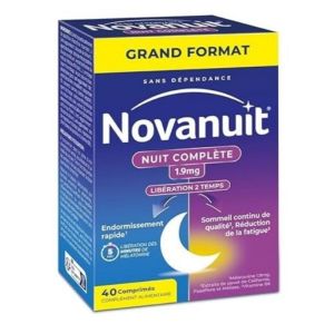 Novanuit Nuit Complète 1,9mg Mélatonine 40 comprimés