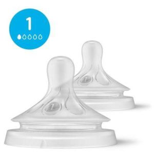 Philips Avent Lot 2 tétines Natural Response débit 1